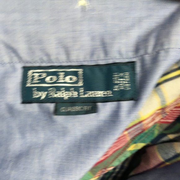 Polo Mens Plaid‎ India Madras Shorts sz 32 Red Green Classic Fit Cotton Quilted - Picture 3 of 9